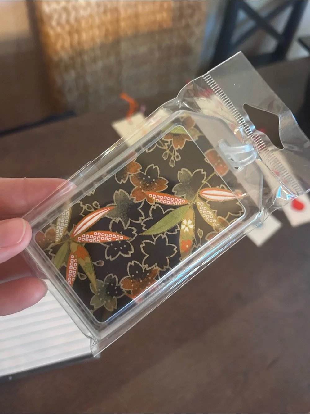 Set of Floral Bookmarks, luggage tag and Notepad with Pen - Assorted Colors